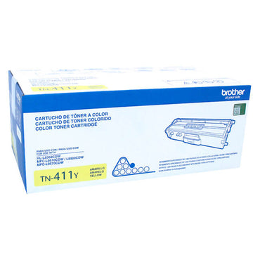 Tóner Brother TN-411Y Amarillo Original 1800 Páginas para MFC-L8900CDW