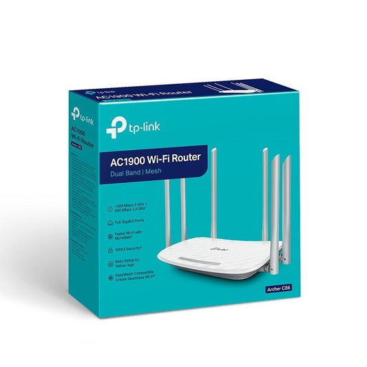 Router TP-Link Archer C86 AC1900 Dual Band Wi-Fi 5 Gigabit 6 Antenas MU-MIMO