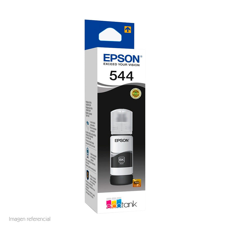 Botella de Tinta Epson T544 Negro 65ml EcoTank L3110 L3150 L3250 L5290