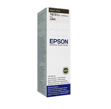 Tinta Epson Negra T673120-AL 70ml Original para Impresora L800 Alta Calidad