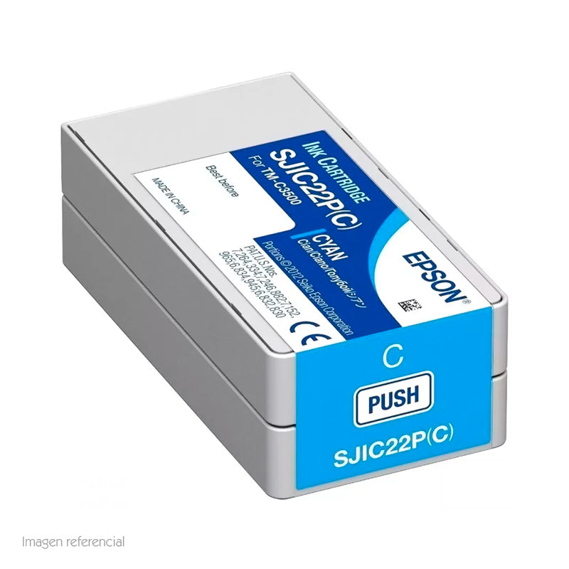 Cartucho de Tinta Epson C33S020581 Cian DURABrite Ultra para ColorWorks C3500