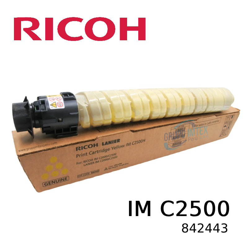TONER RICOH YELLOW IM C2000/ C2500 (842443) 10.5K PAGINAS