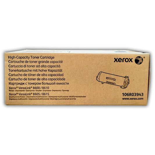 Tóner Xerox 106R03943 VersaLink B600 B610 Negro Original Rendimiento 25,000 Páginas