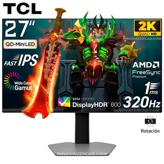 Monitor TCL 27P2A Pro 27" QHD Mini LED IPS 320Hz 1ms HDR600 800nits
