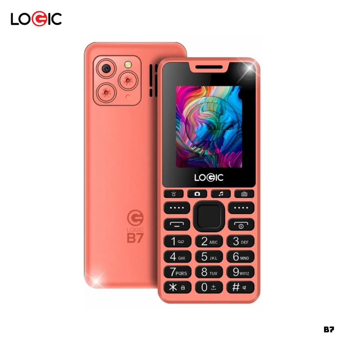 Celular LOGIC B7 2G Dual SIM 1.77" Rojo Básico