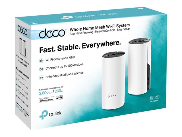 TP-Link Deco M4 AC1200 Sistema Wi-Fi Mesh Dual Band Gigabit 2-Pack