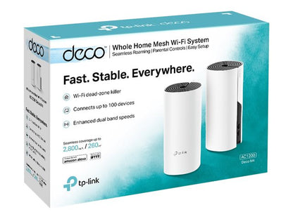 TP-Link Deco M4 AC1200 Sistema Wi-Fi Mesh Dual Band Gigabit 2-Pack