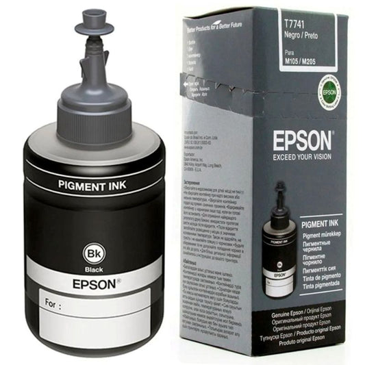Botella de Tinta Epson T774120-AL Negra Original 140ml 6,000 Páginas EcoTank