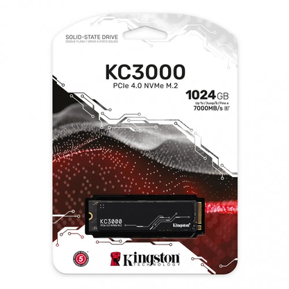 UNIDAD EN ESTADO SOLIDO KINGSTON KC3000, 1024GB, M.2 2280 PCIE GEN 4.0 NVME