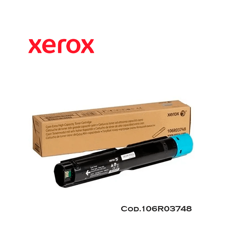 Tóner Xerox 106R03748 Cyan Original 16500 Páginas para VersaLink C7020 C7025 C7030