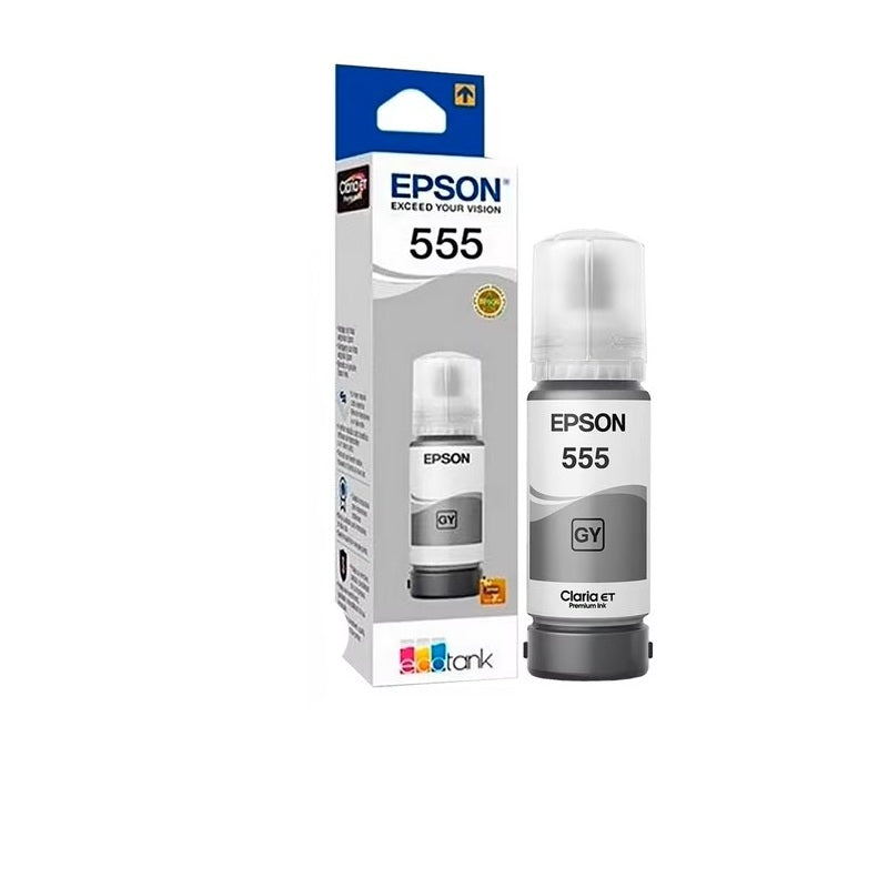 Botella de Tinta Epson T555520-AL Gris Original para Impresoras EcoTank