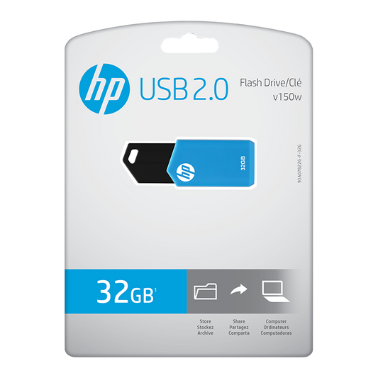 MEMORIA USB HP 32GB V150W NEGRO AZUL
