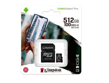 MEMORIA SDHC KINGSTON 512GB 100MB/S CLASE 10
