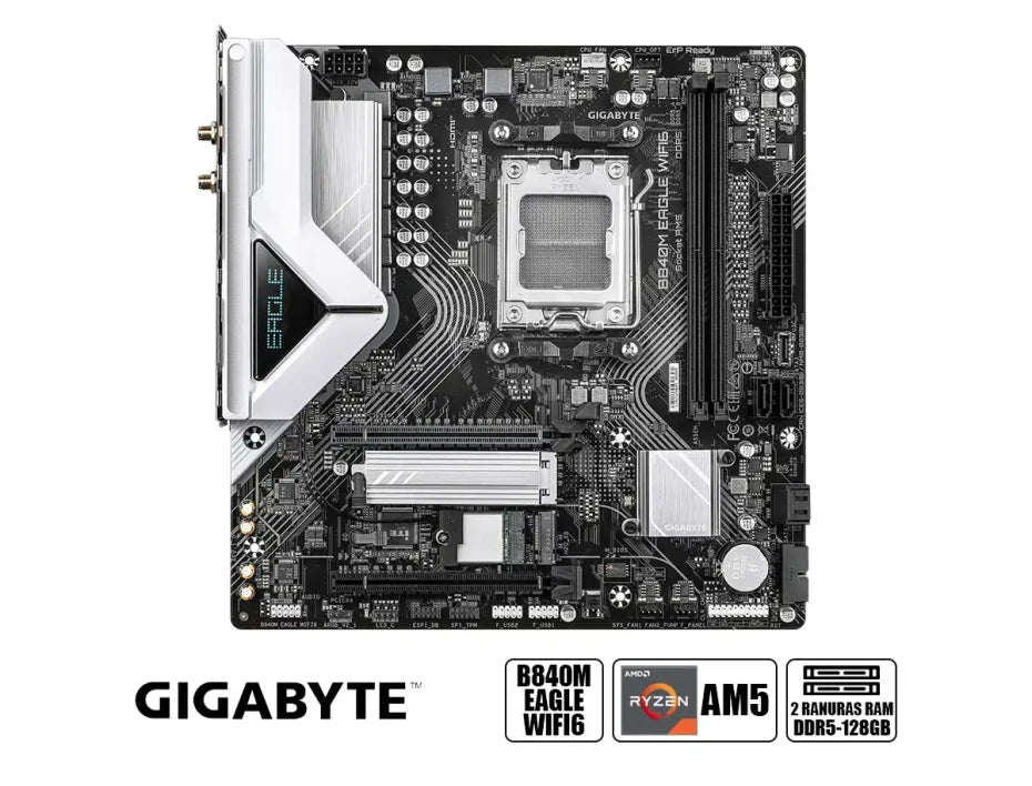 MOTHERBOARD GIGABYTE B840M EAGLE WIFI6 AM5 ATX