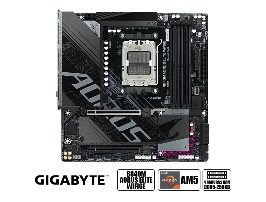 MOTHERBOARD GIGABYTE AMD AM5 B840M A ELITE WIFI6E
