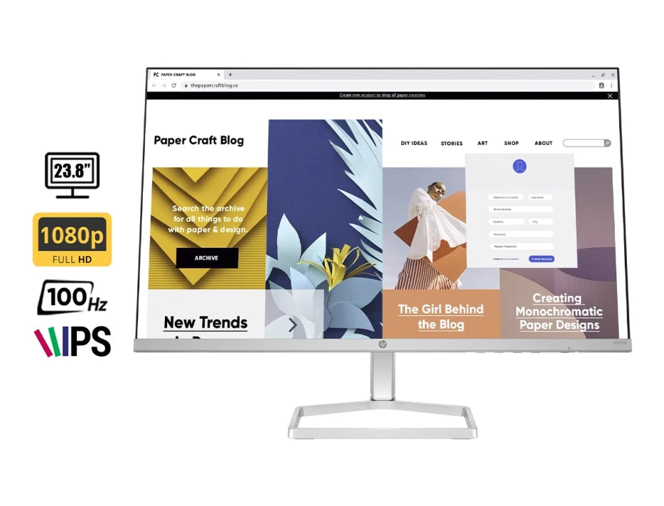 MONITOR HP SERIE 5 524SW 23.8" 100HZ BLANCO 94C21AA