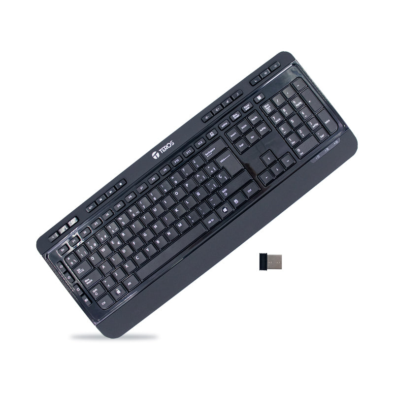 TECLADO INALÁMBRICO TEROS TE-4074CS 2.4GHZ USB COLOR NEGRO