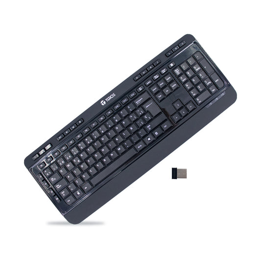 TECLADO INALÁMBRICO TEROS TE-4074CS 2.4GHZ USB COLOR NEGRO