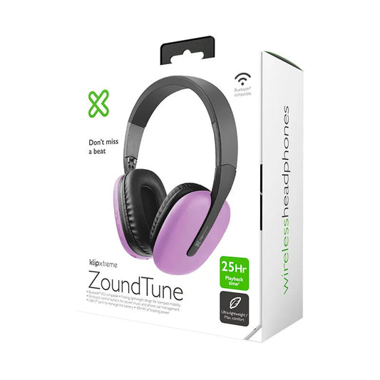 Audífonos Klip Xtreme KWH-010PR Bluetooth 5.2 Inalámbricos 25H Morado