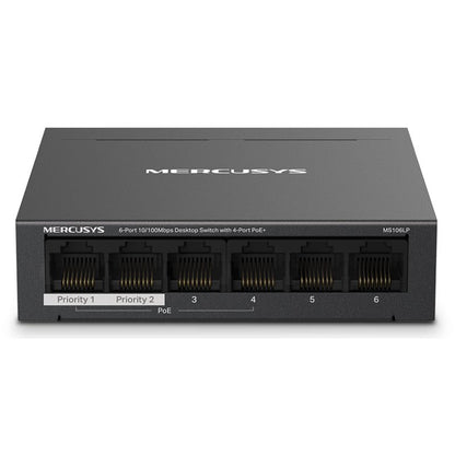 Switch Mercusys 6 Puertos 10/100 Mbps Fast Ethernet Compacto