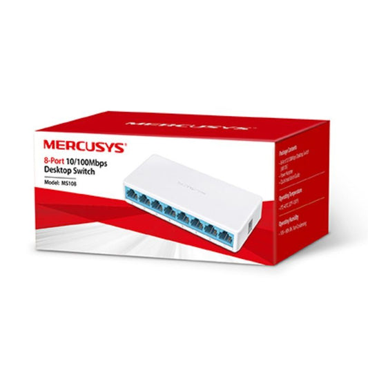 Switch Mercusys MS108 8 Puertos Fast Ethernet 10/100 No Gestionado