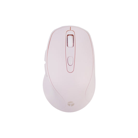 MOUSE INALÁMBRICO TEROS TE-1234S 6 BOTONES COLOR ROSADO