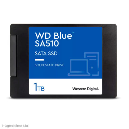 UNIDAD EN ESTADO SOLIDO WESTERN DIGITAL BLUE SA510, 1TB, SATA 6GB/S, 2.5", 7MM.