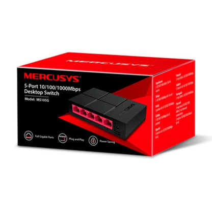 Switch Mercusys MS105 5 Puertos Fast Ethernet 10/100 No Gestionado Compacto