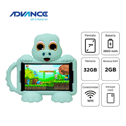 TABLET ADVANCE INTRO TR6959, 7" IPS 1024X600, ANDROID 12 GO, 32GB, 2GB RAM, WI-FI, MENTA