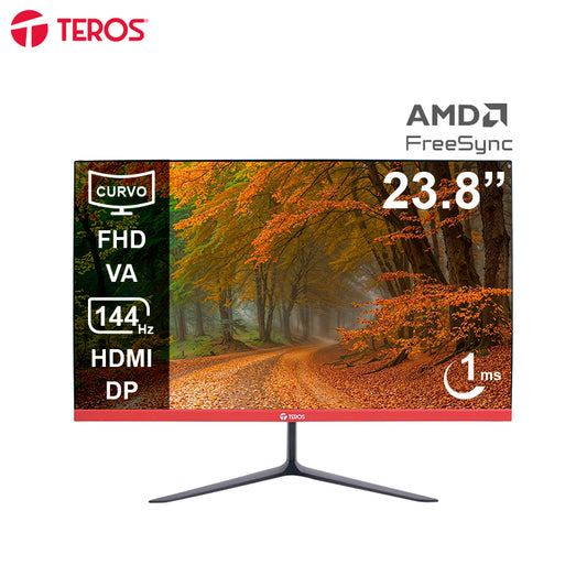 Monitor Curvo Teros 23.8" FHD VA 144Hz 1ms TE-2403S HDMI DP
