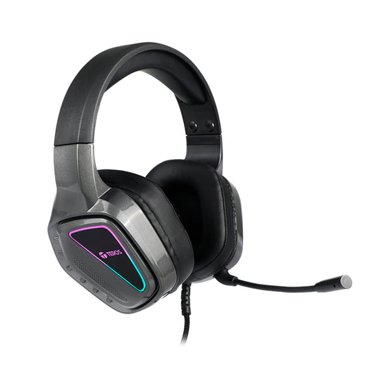 AURICULARES GAMING TEROS TE-8171N CON MICRÓFONO, SONIDO ESTÉREO Y LUCES RGB – NEGRO