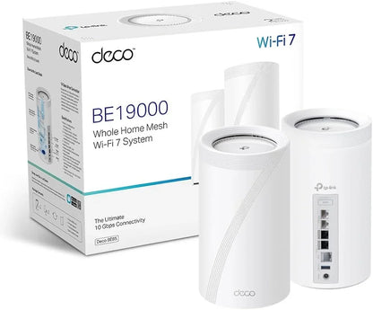 TP-Link Deco BE85 BE22000 Sistema Wi-Fi Mesh 7 Tri Band 10GbE 2-Pack