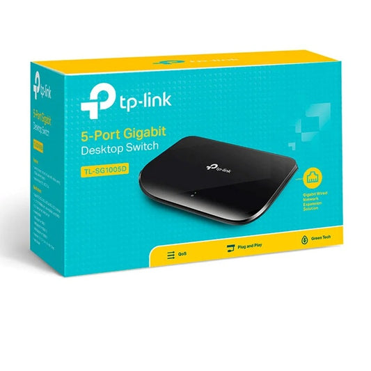 Switch TP-Link TL-SG1005D 5 Puertos Gigabit 10/100/1000 Desktop Alto Rendimiento