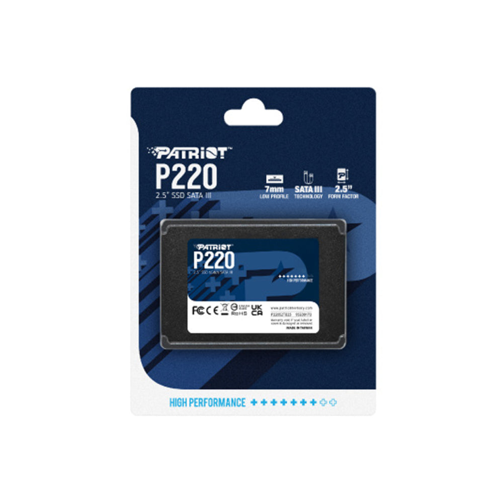 UNIDAD EN ESTADO SOLIDO PATRIOT P220, 1TB, SATA III 6.0 GB/S, 2.5", 7MM