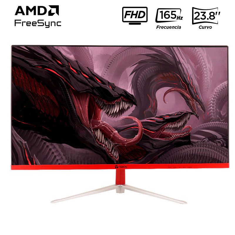 MONITOR CURVO GAMING TEROS TE- 2471G, 23.8" FHD VA, 165 HZ, 2 MS, HDMI, DP