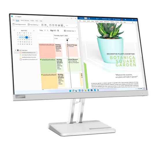 MONITOR LENOVO L24E-40, 23.8" VA/FHD/WLED/16:9/100HZ/ANTI-GLARE/HDMIX1/VGAX1/COLOR GRIS