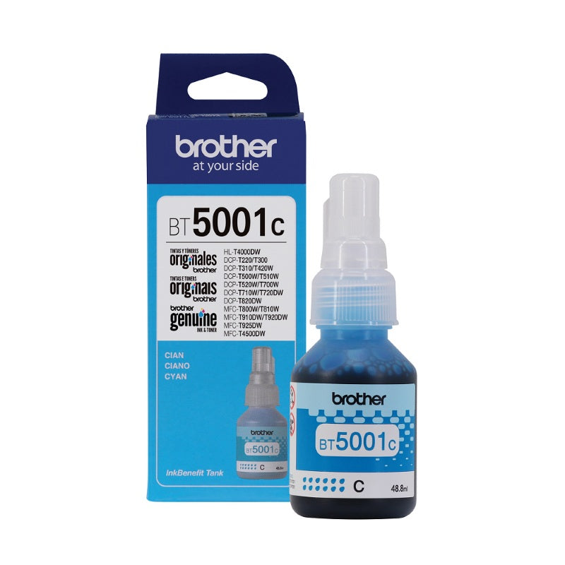 TINTA BROTHER BT5001C CYAN PARA DCP T300 DCP T500W DCP T700W