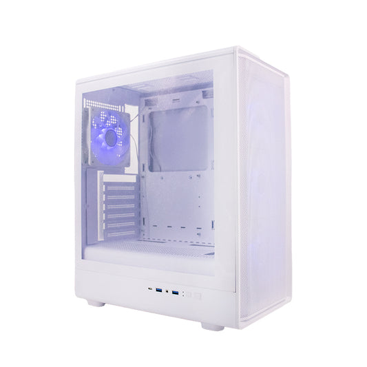CASE GAMER TEROS TE-1329 ATX WHITE DISEÑO MODERNO