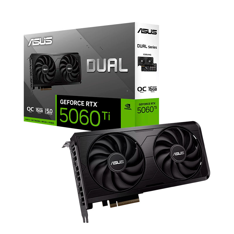 Tarjeta de Video ASUS Dual RTX 5060 Ti OC 16GB GDDR7 EVO PCIe 5.0