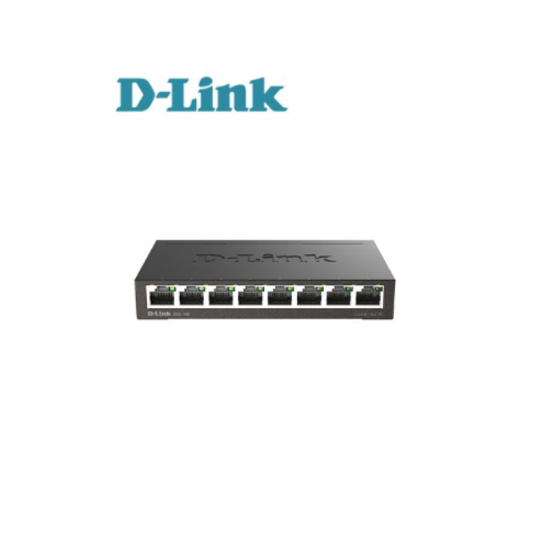 Switch D-Link DGS-108 8 Puertos Gigabit 10/100/1000 Mbps No Gestionable