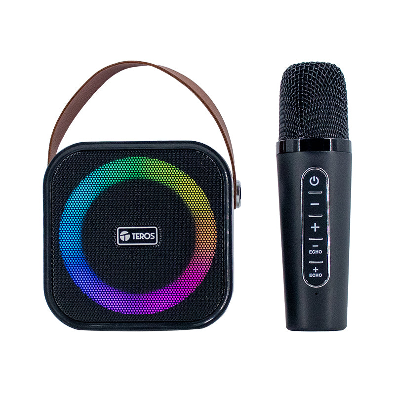 PARLANTE KARAOKE INALÁMBRICO TEROS TE‑6013N NEGRO 10W