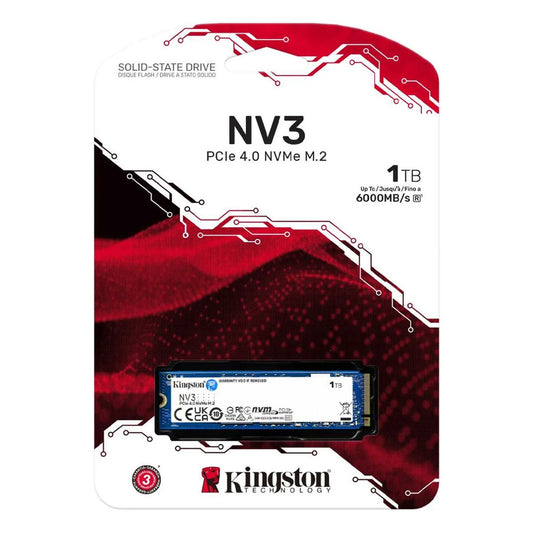 UNIDAD EN ESTADO SOLIDO KINGSTON 1000GB NV3 PCIE 4.0 NVME M.2 SSD
