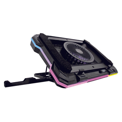 COOLER TEROS TE-7133N RGB, COMPATIBLE CON NOTEBOOKS DE 14" HASTA 19"