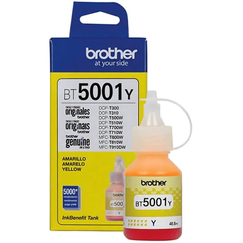 TINTA BROTHER BT5001Y YELLOW PARA DCP-T300 T500W T700W