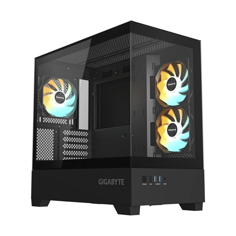 CASE GIGABYTE C201 PANORAMIC VIDRIO TEMPLADO NEGRO GAMING