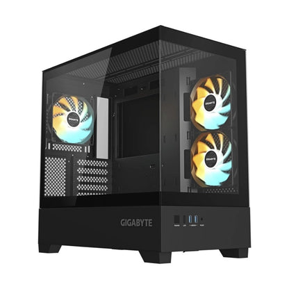 CASE GIGABYTE C201 PANORAMIC VIDRIO TEMPLADO NEGRO GAMING