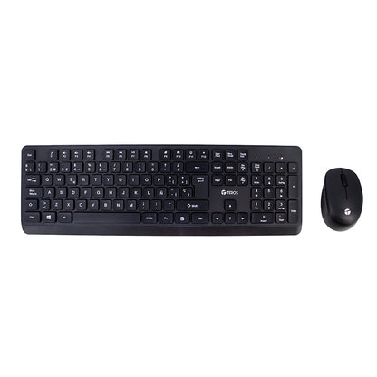 KIT INALÁMBRICO TECLADO Y MOUSE TEROS TE-5011CS 2.4GHZ ESPAÑOL NEGRO