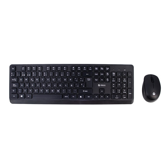 KIT INALÁMBRICO TECLADO Y MOUSE TEROS TE-5011CS 2.4GHZ ESPAÑOL NEGRO