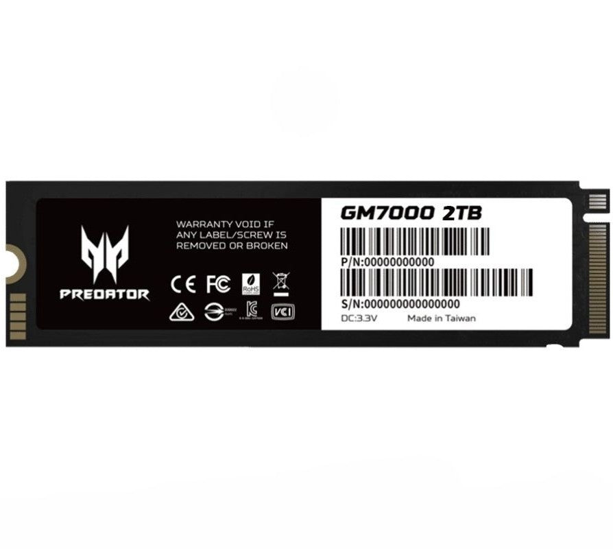SSD NVMe 2TB Predator GM7000 PCIe 4.0 x4 M.2 2280 Hasta 7400MB/s Alto Rendimiento
