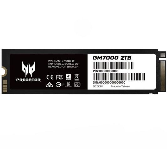 SSD NVMe 2TB Predator GM7000 PCIe 4.0 x4 M.2 2280 Hasta 7400MB/s Alto Rendimiento